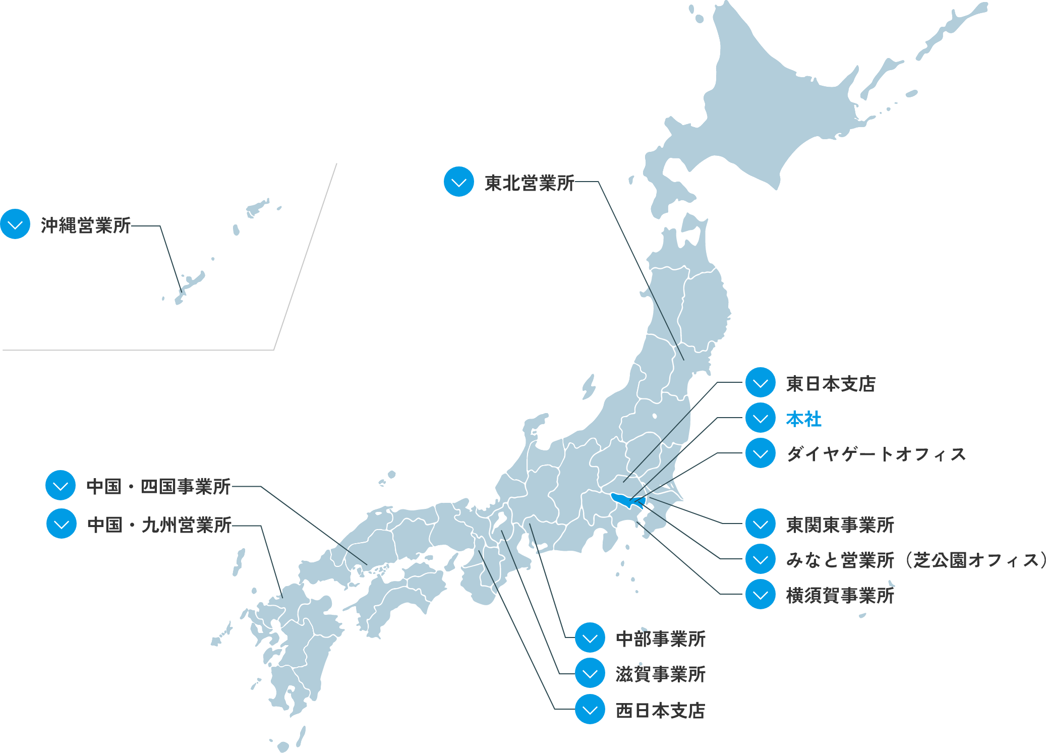 事業所・営業所のマップ