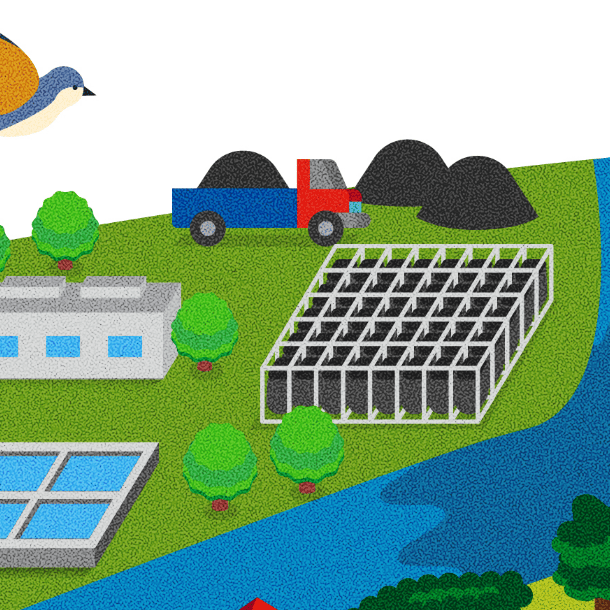 環境資材の製造・販売のイラスト