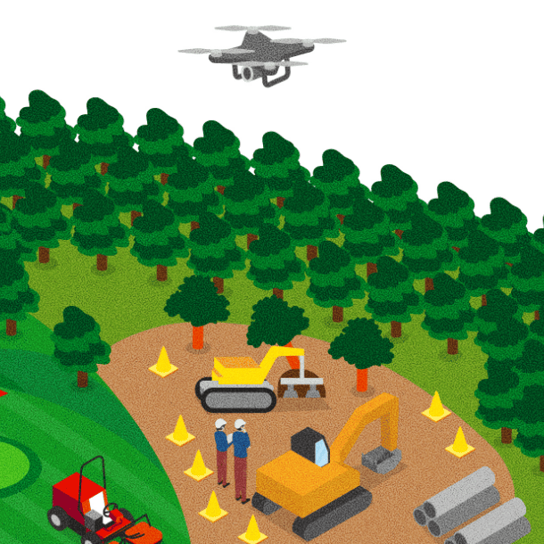 ICT技術の活用のイラスト