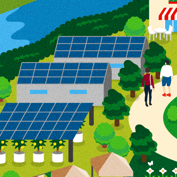 ソーラーシェアリングのイラスト