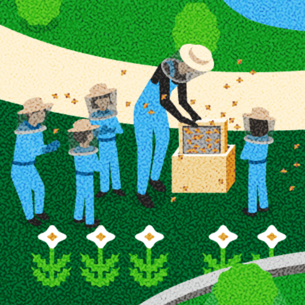 はち育®のイラスト